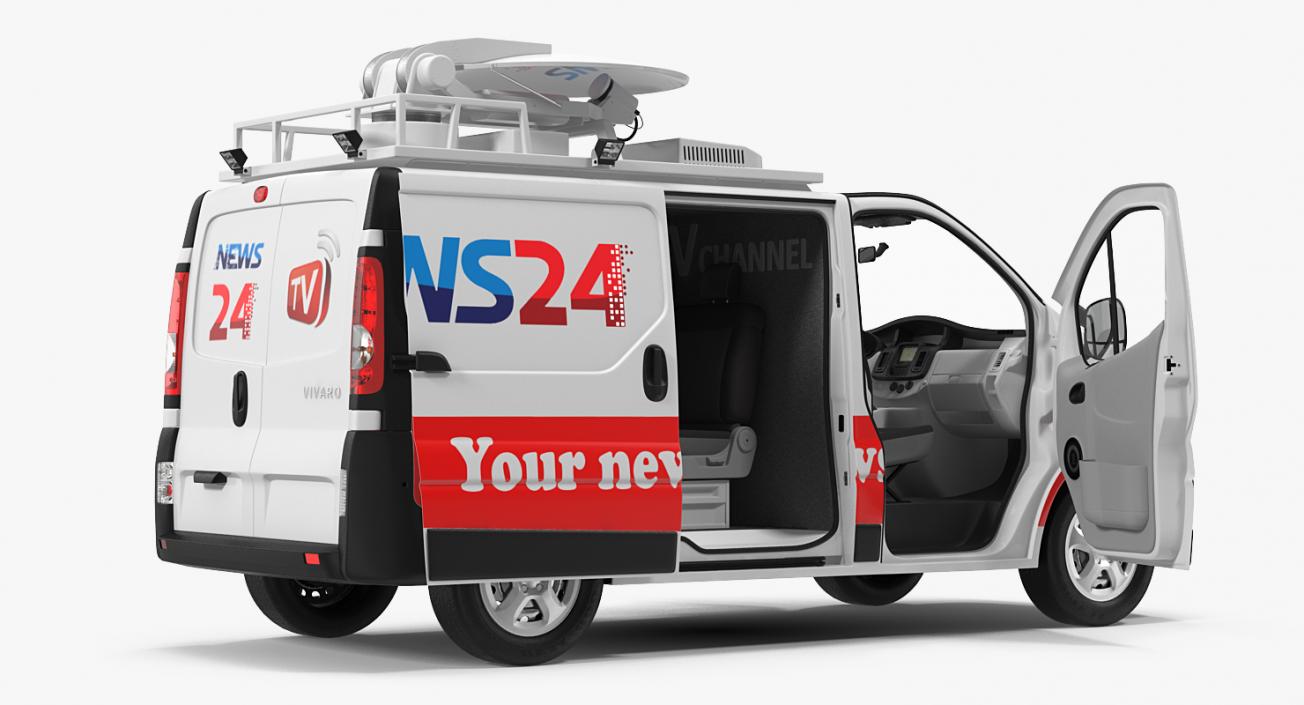 3D Opel Tv News Van