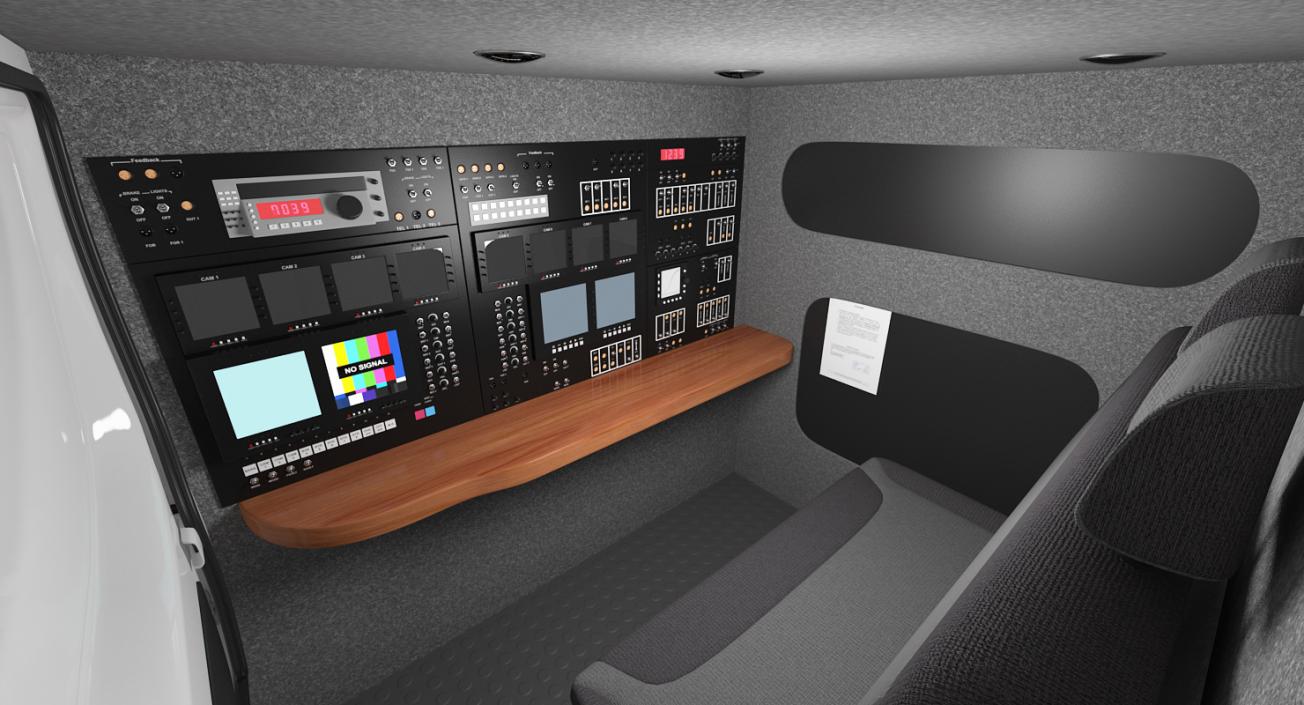 3D Opel Tv News Van