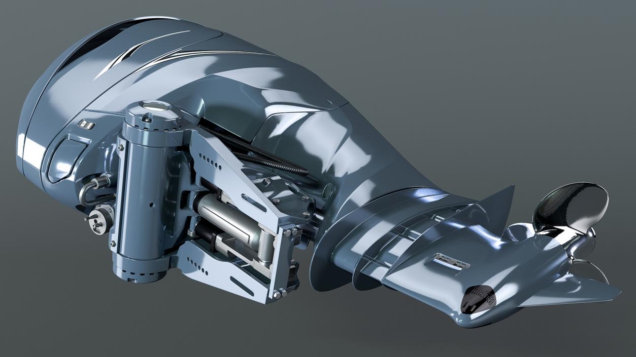 V8 Outboard Boat Motor 3D