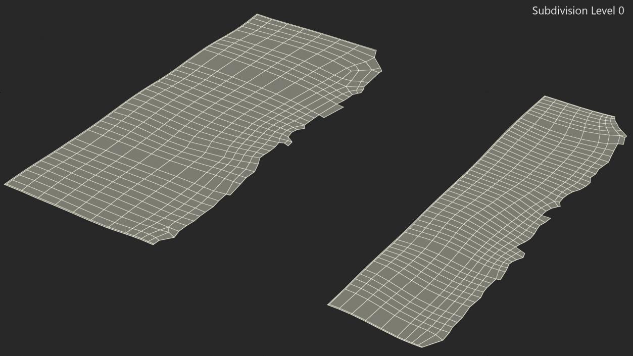 3D model Sheet of Paper with Burnt Edge