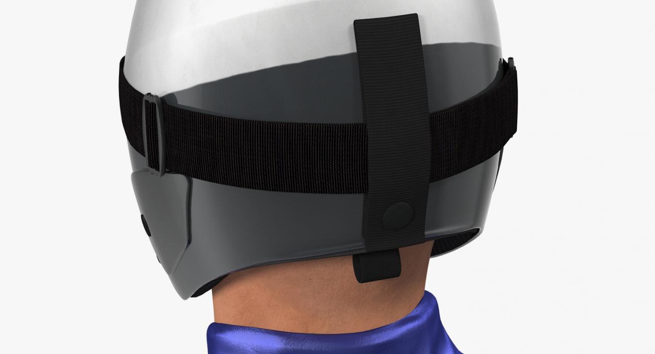 3D model Skier Head in Helmet