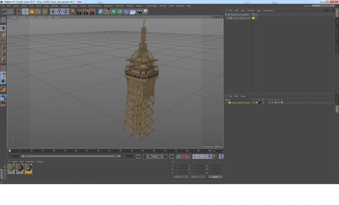 Top of Eiffel Tower 3D model