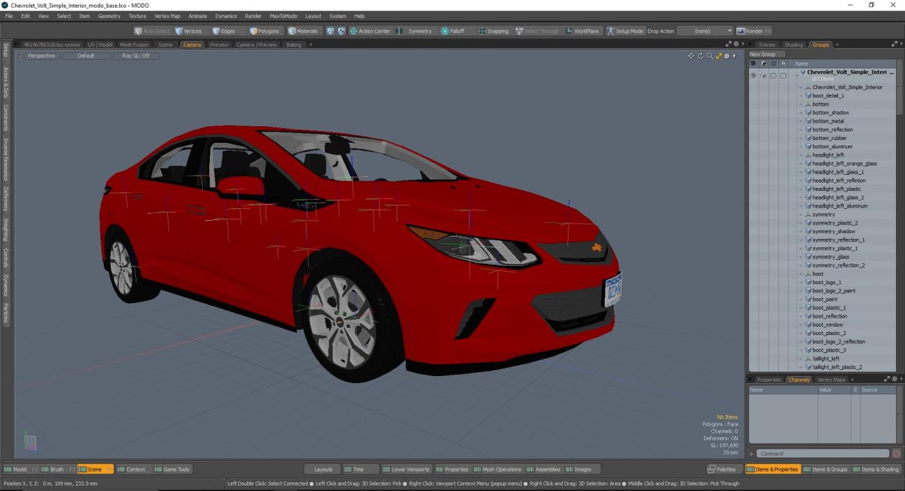 3D model Chevrolet Volt Simple Interior