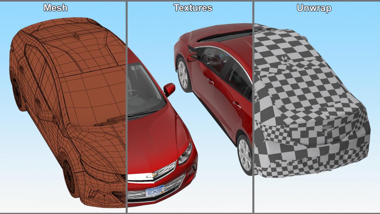 3D model Chevrolet Volt Simple Interior