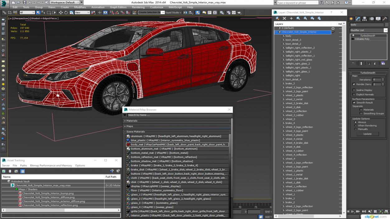 3D model Chevrolet Volt Simple Interior