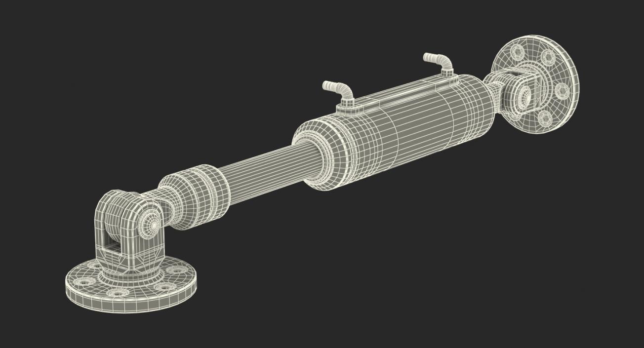 Anodized Hydraulic Cylinder 4 3D model