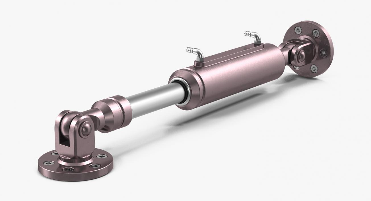 Anodized Hydraulic Cylinder 4 3D model