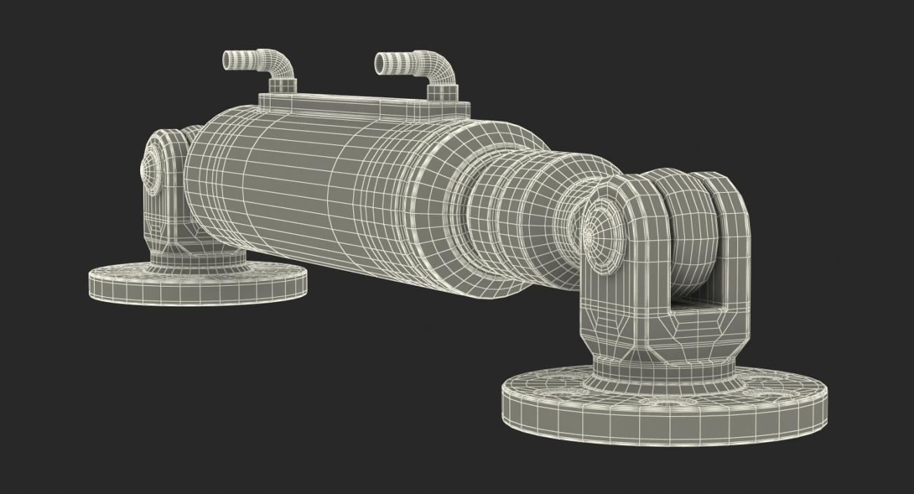 Anodized Hydraulic Cylinder 4 3D model