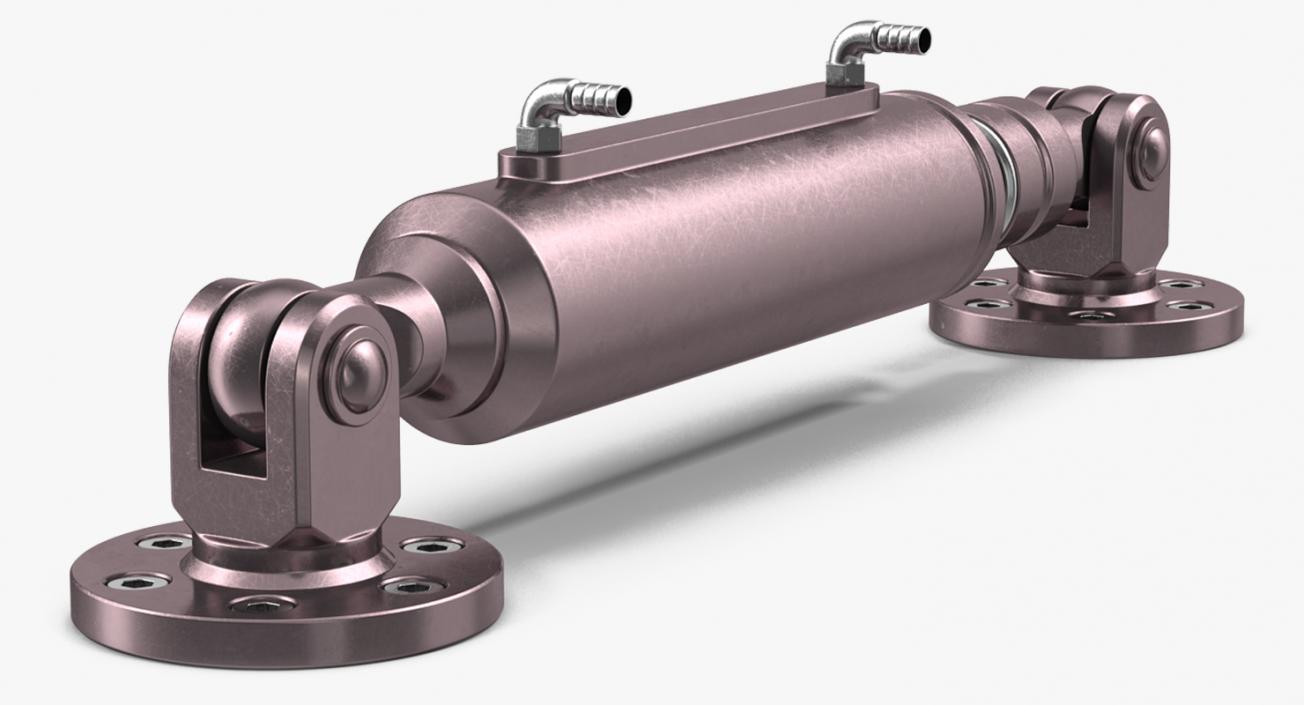 Anodized Hydraulic Cylinder 4 3D model