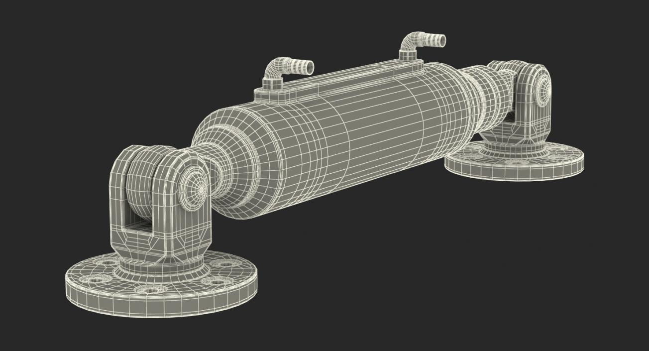 Anodized Hydraulic Cylinder 4 3D model