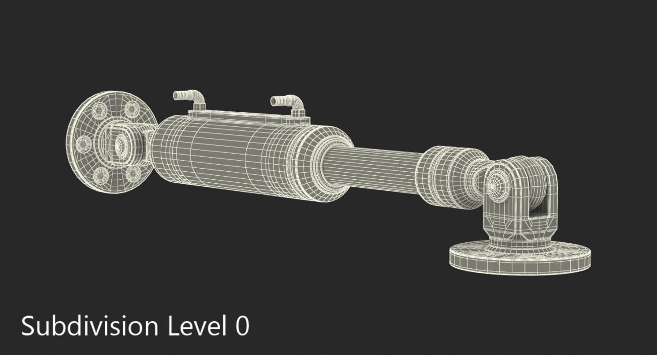 Anodized Hydraulic Cylinder 4 3D model