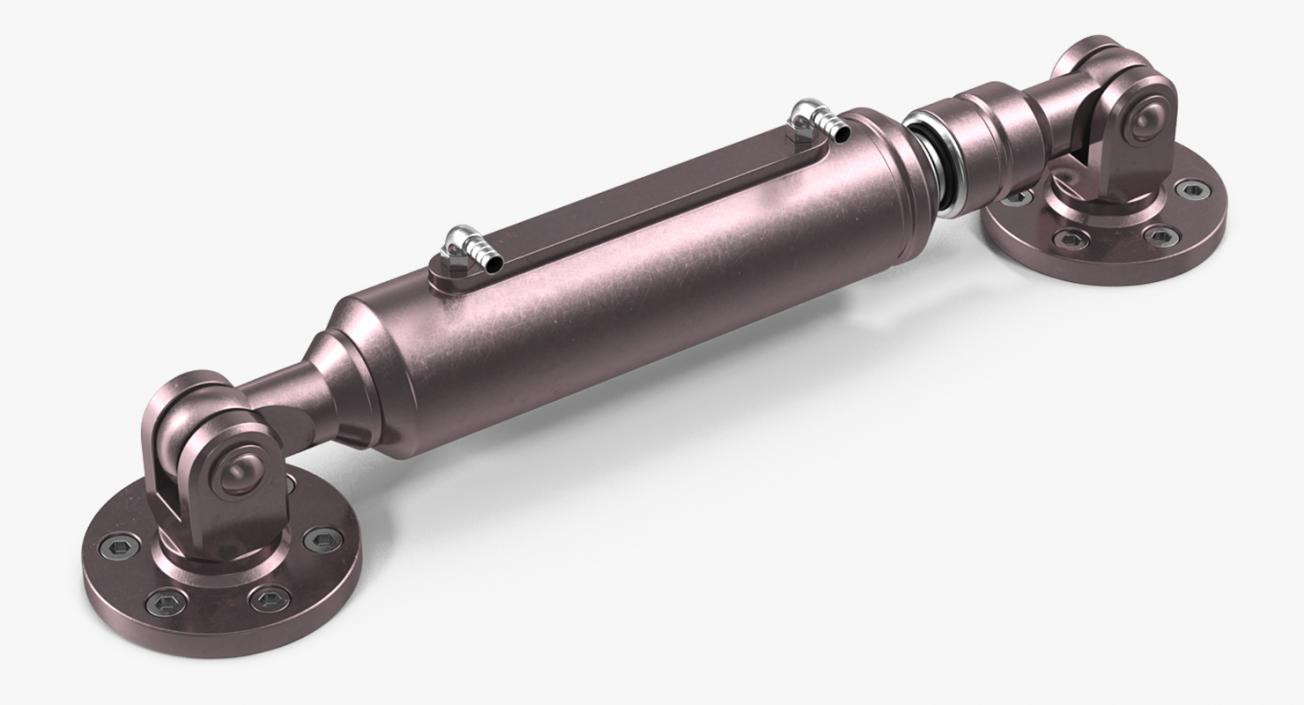 Anodized Hydraulic Cylinder 4 3D model