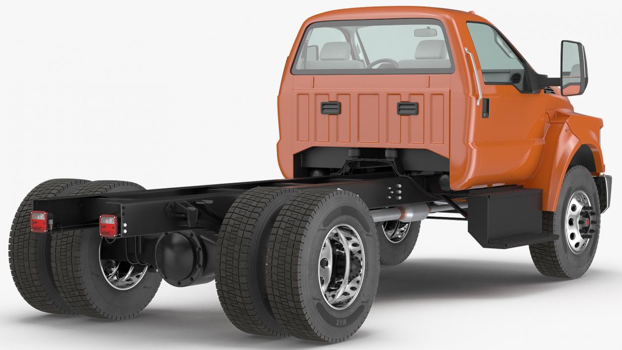 Crew Cab Chassis Truck Generic Rigged 3D