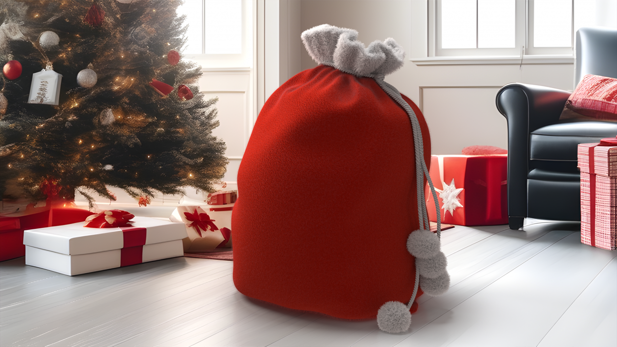 3D Santa Bag Fur model