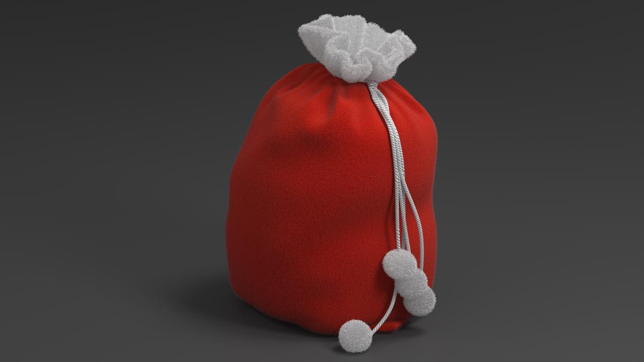 3D Santa Bag Fur model