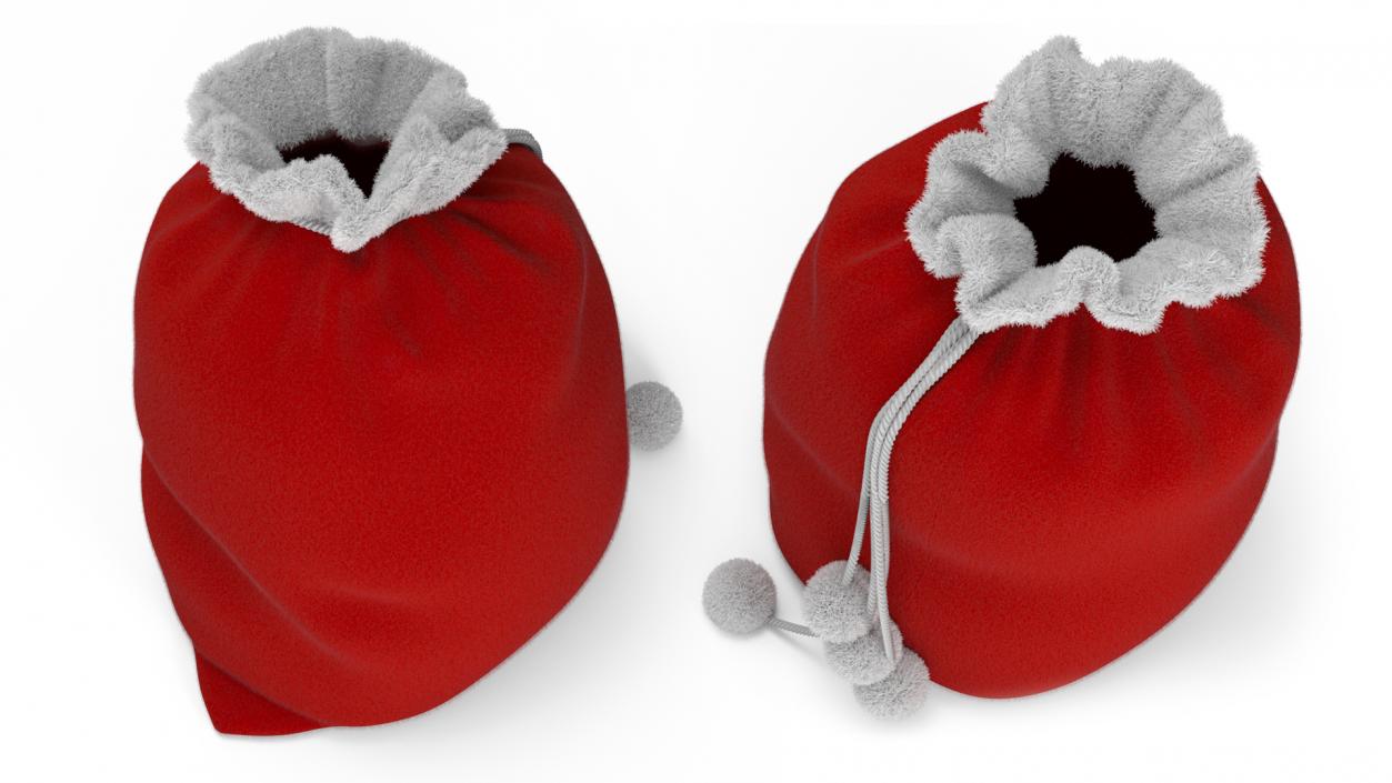 3D Santa Bag Fur model