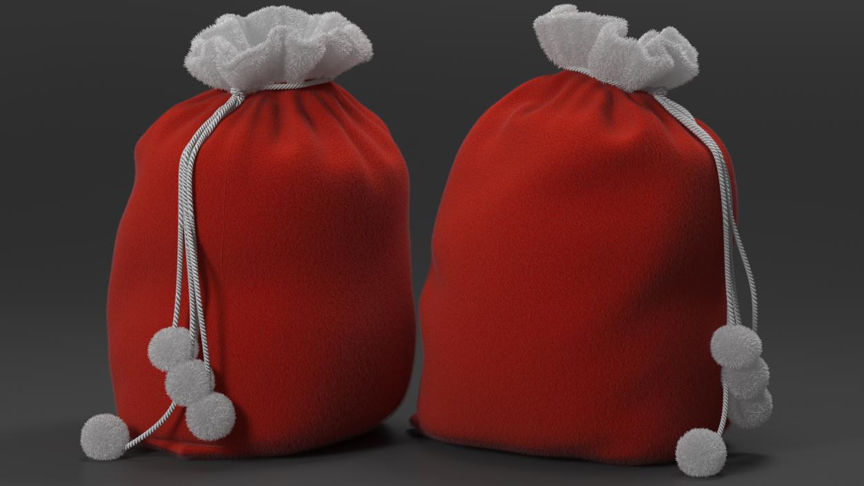 3D Santa Bag Fur model