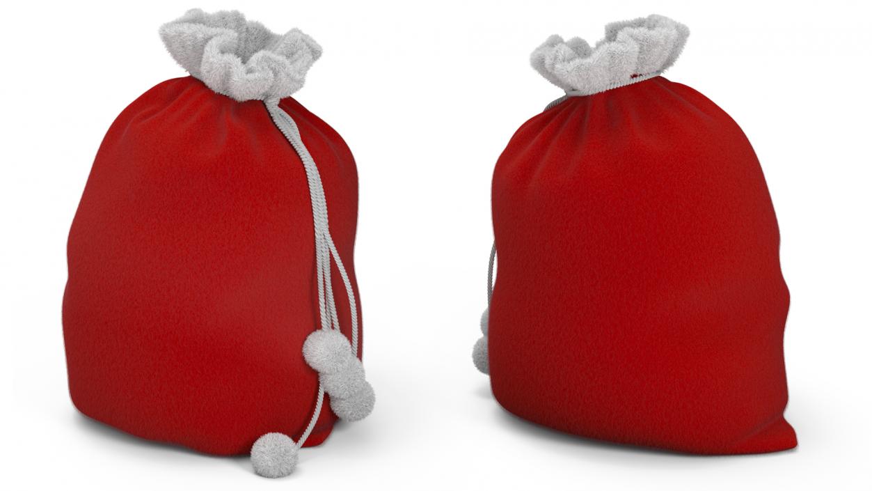 3D Santa Bag Fur model