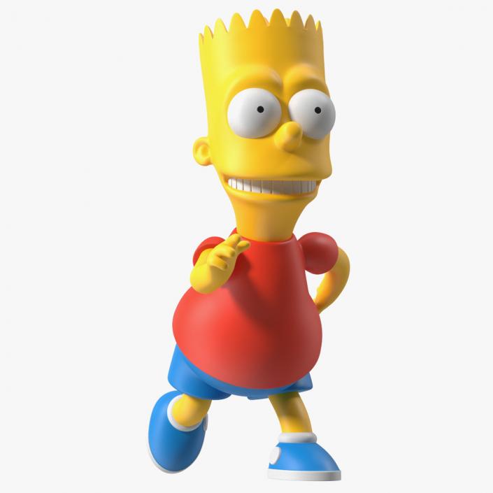 3D Bart Simpson Character Rigged for Modo model