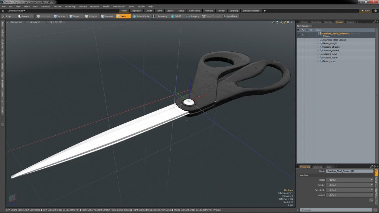 Stainless Steel Scissors 3D model