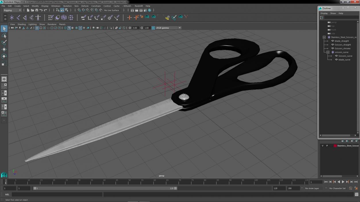 Stainless Steel Scissors 3D model