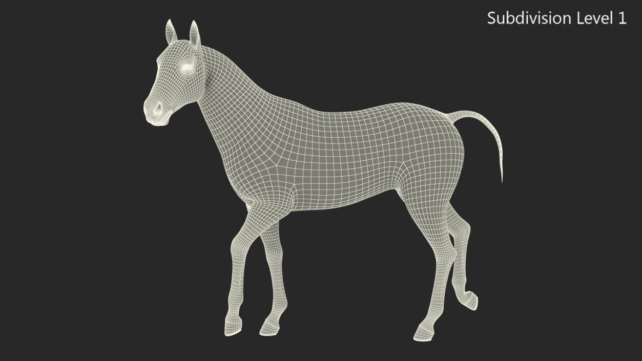 3D Bay Horse Rigged