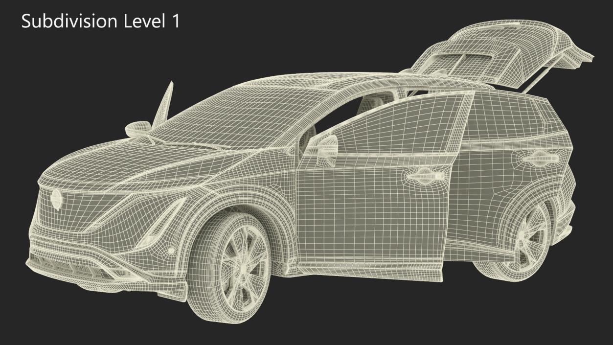 Nissan Ariya Rigged 3D model