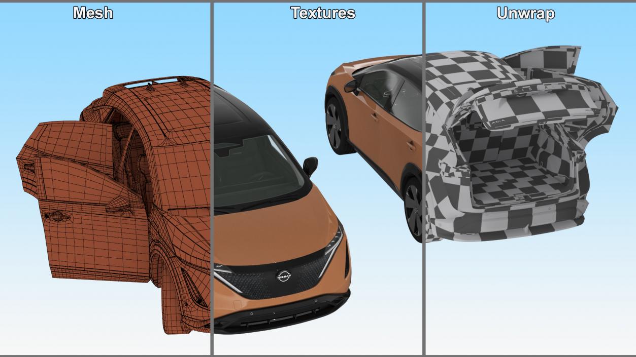 Nissan Ariya Rigged 3D model