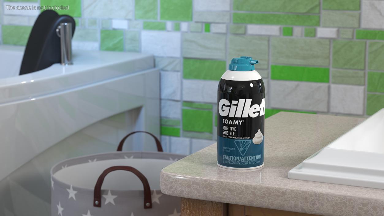 3D Shaving Cream Gillette Can