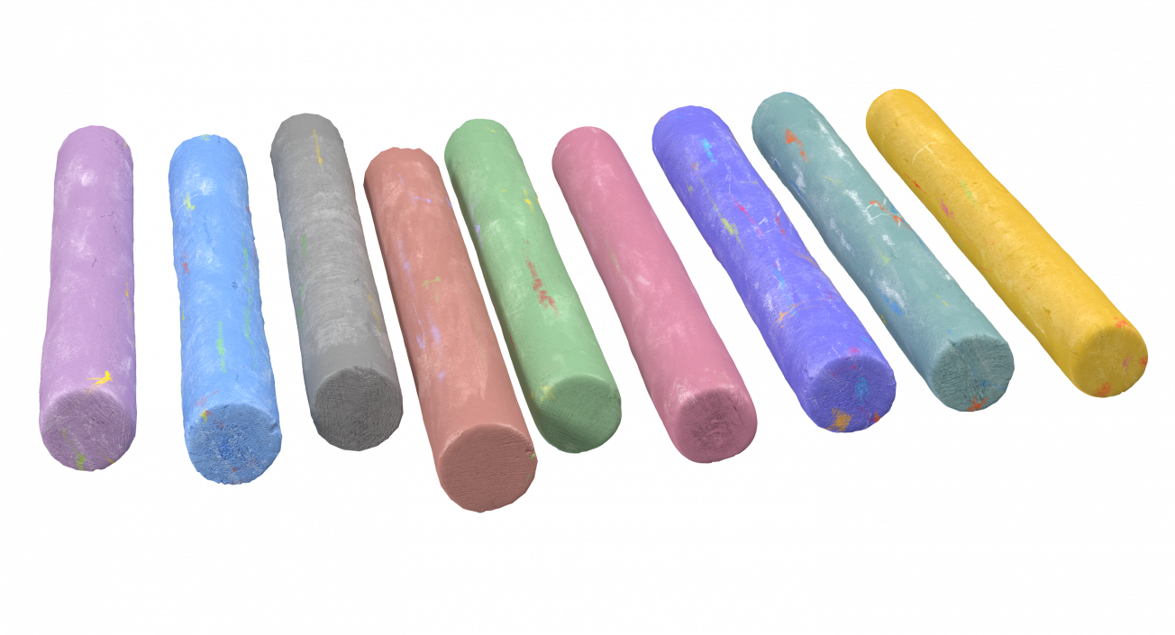 3D model Coloured Playground Chalk