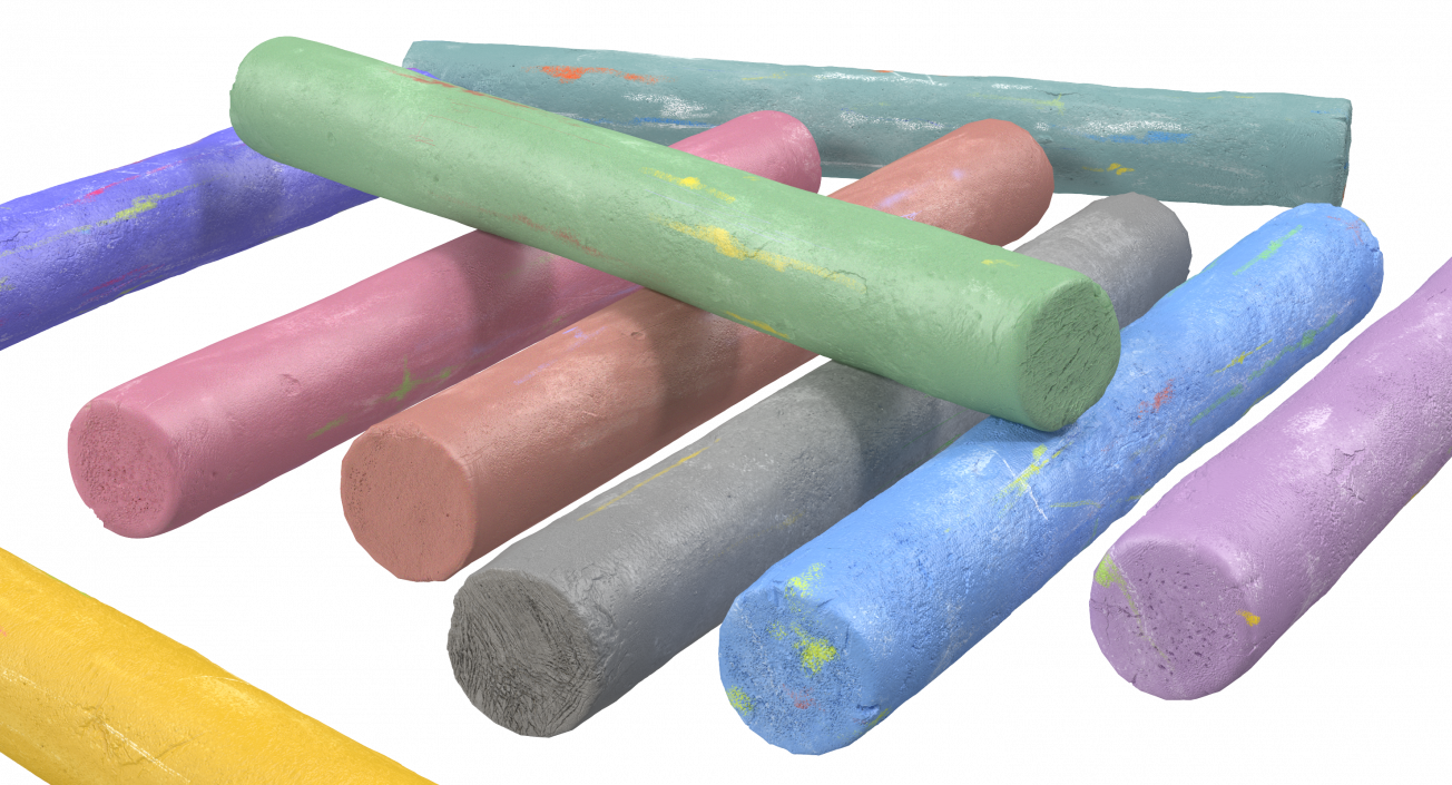 3D model Coloured Playground Chalk