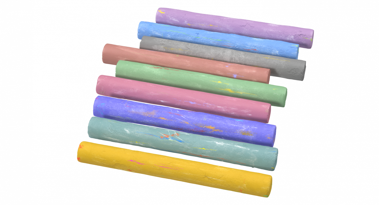 3D model Coloured Playground Chalk