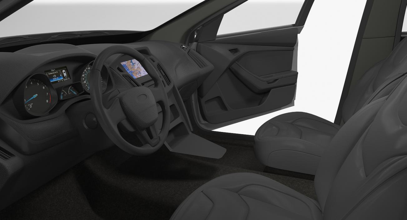 3D Ford Focus Hatchback 2015 Simple Interior