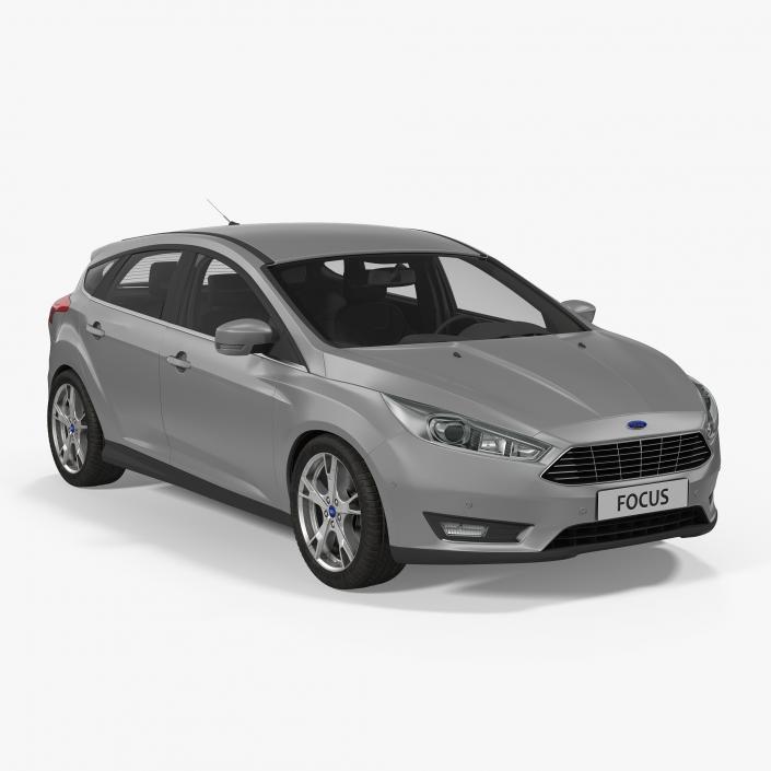 3D Ford Focus Hatchback 2015 Simple Interior