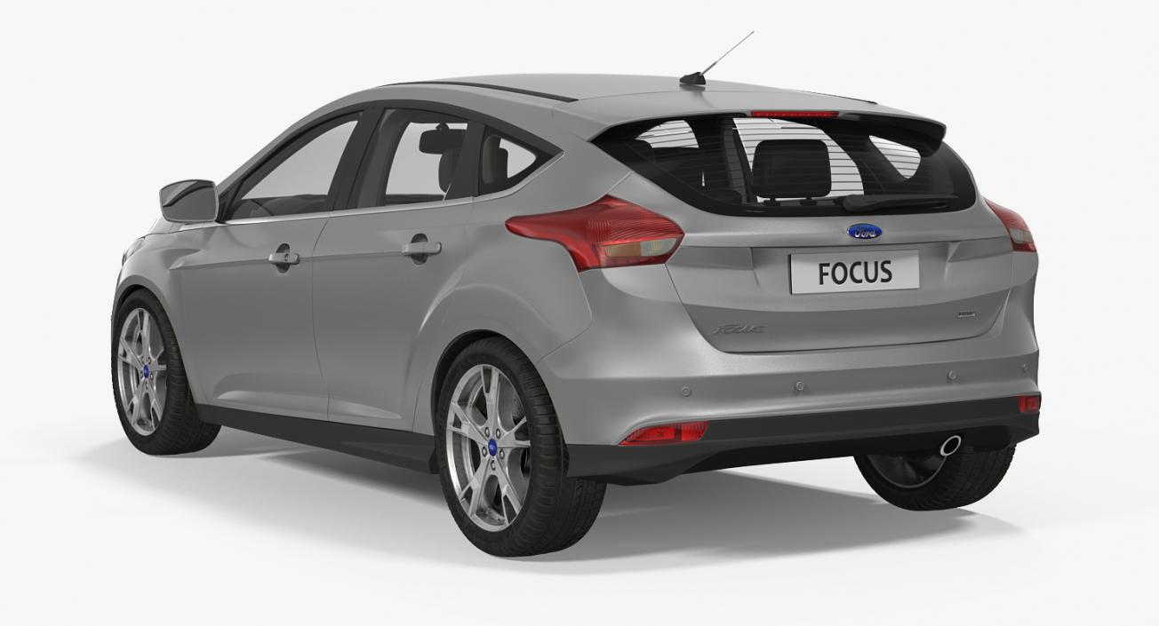 3D Ford Focus Hatchback 2015 Simple Interior