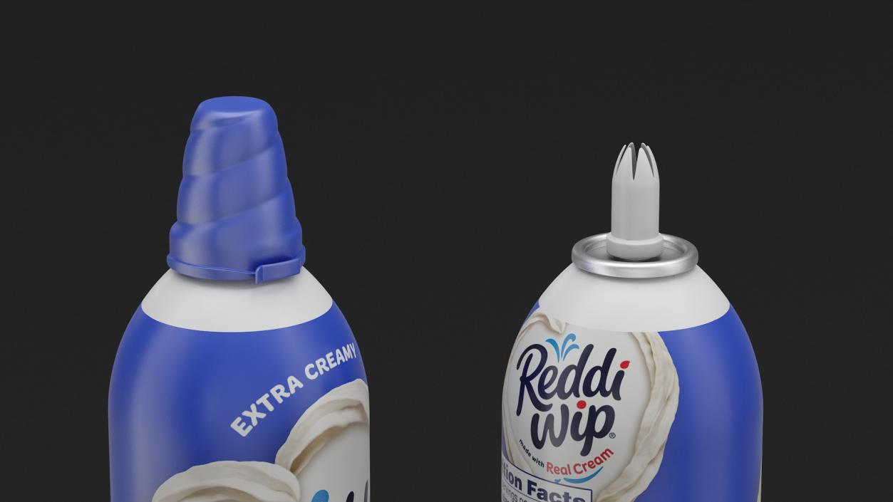 3D Creamy Whipped Topping Cans Collection model