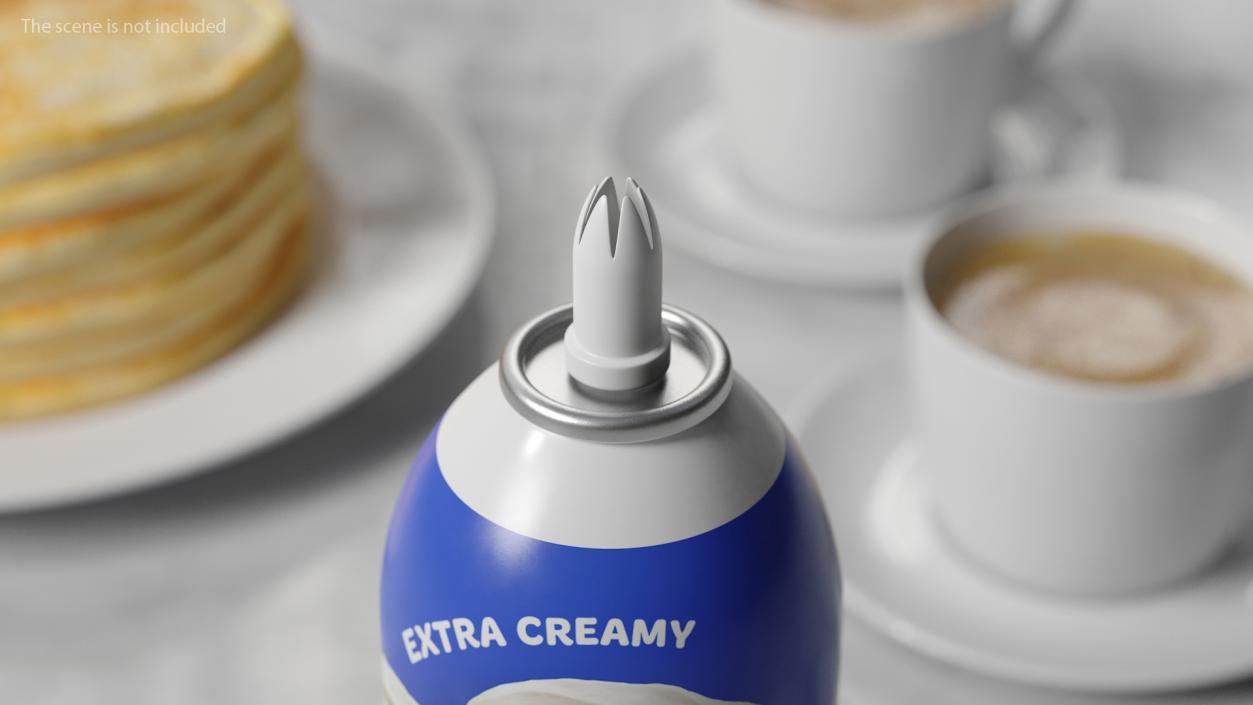 3D Creamy Whipped Topping Cans Collection model