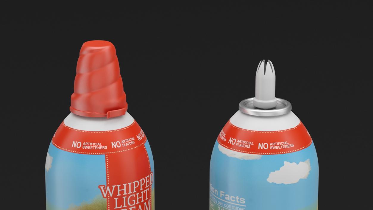 3D Creamy Whipped Topping Cans Collection model