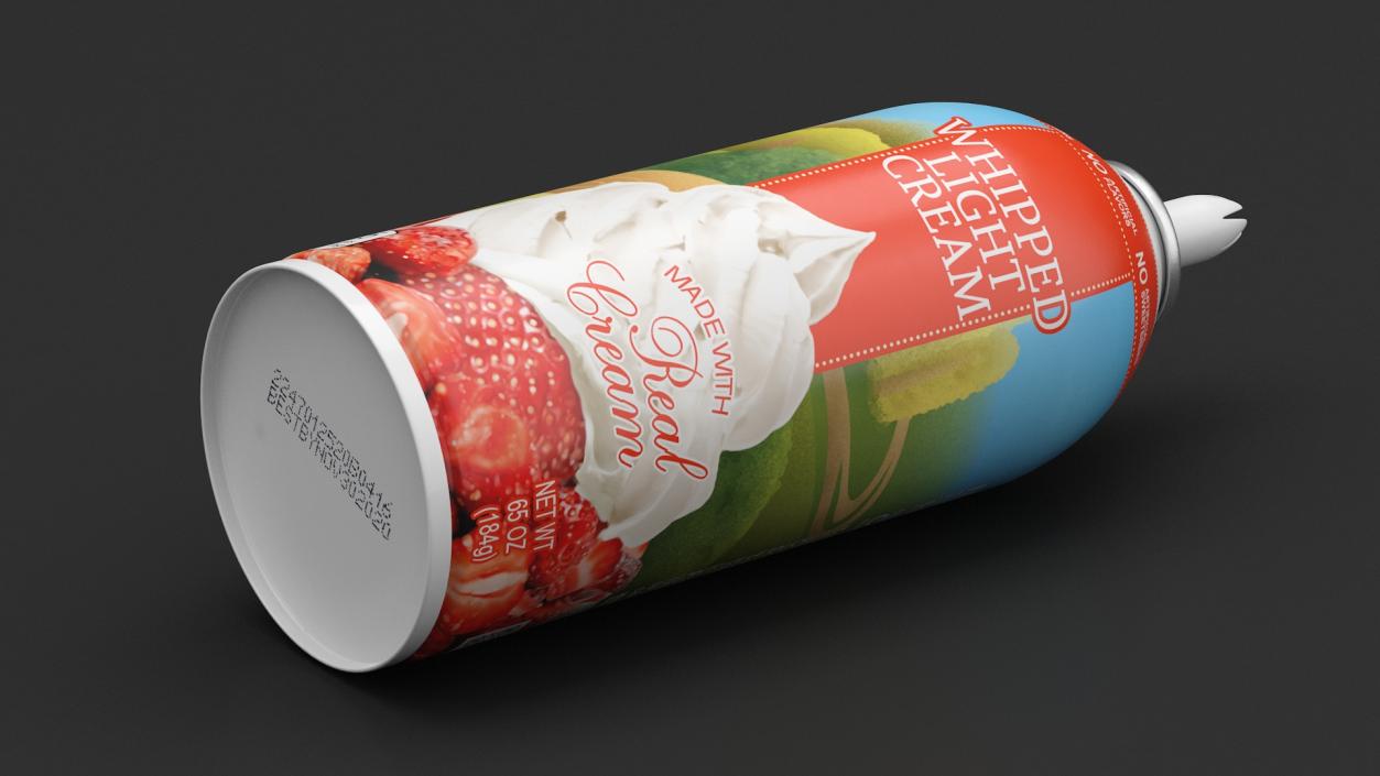 3D Creamy Whipped Topping Cans Collection model