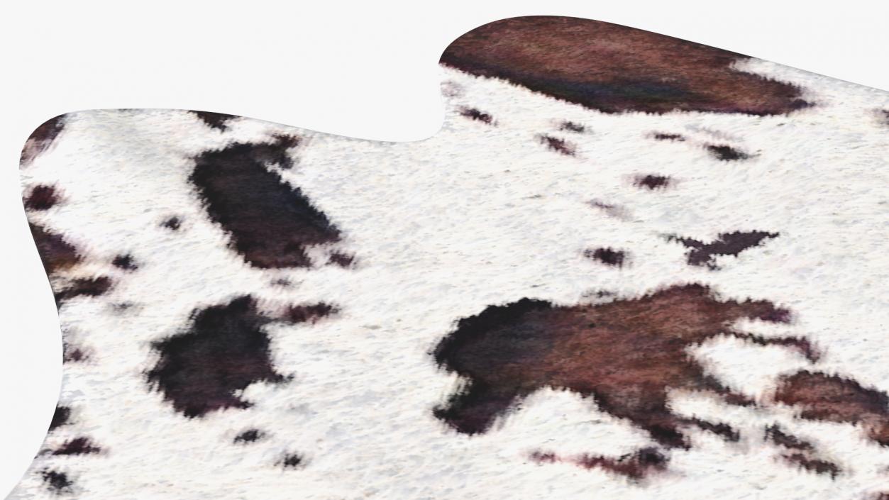 3D model Brown and White Spotted Cowhide Rug