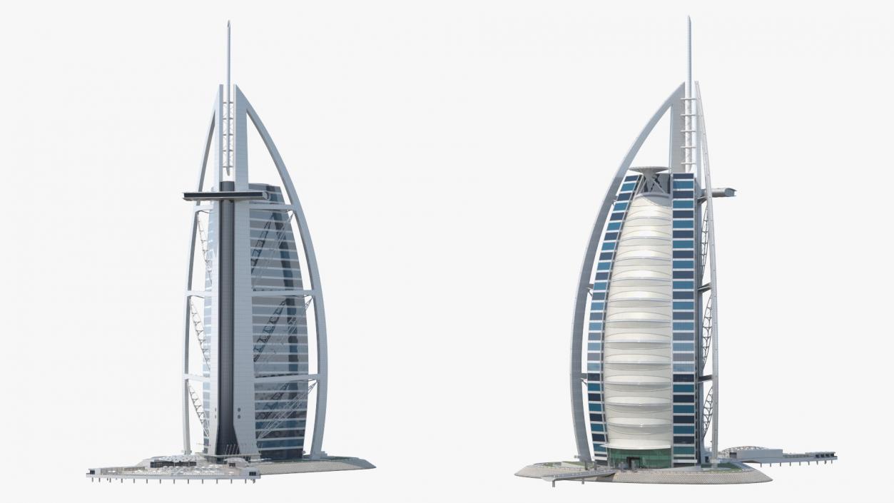 3D model Burj Al Arab Luxury Hotel