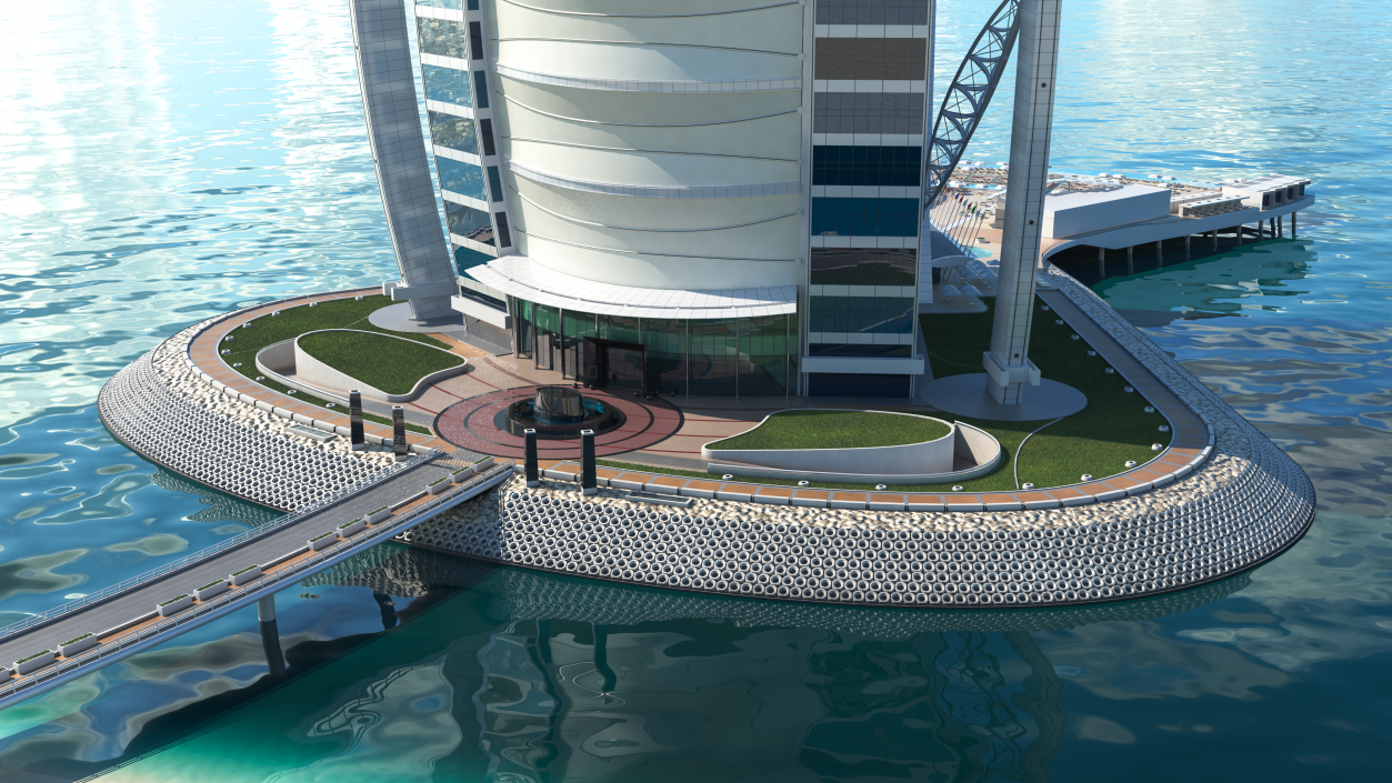 3D model Burj Al Arab Luxury Hotel