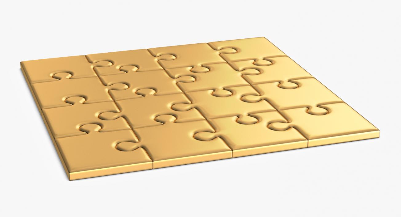 3D Golden Puzzle model