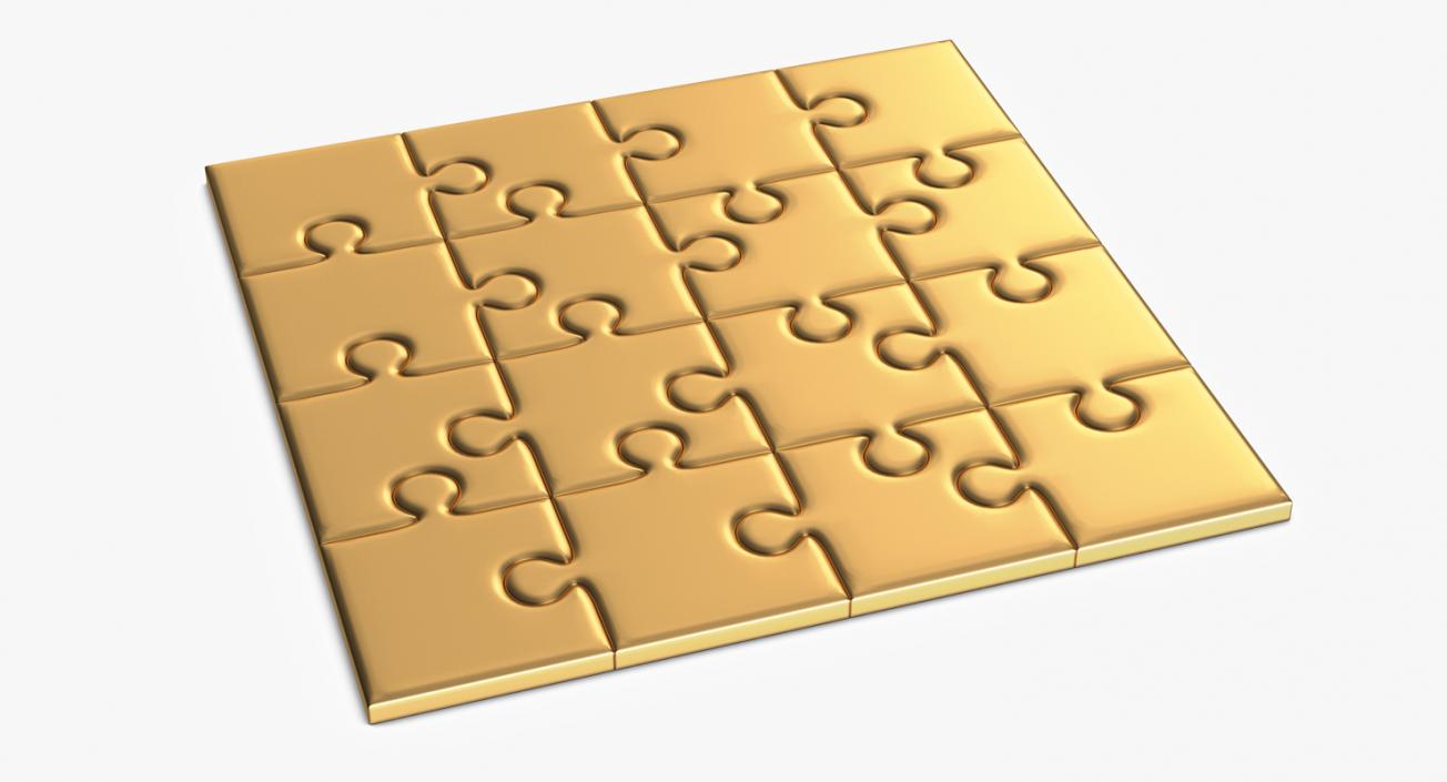 3D Golden Puzzle model