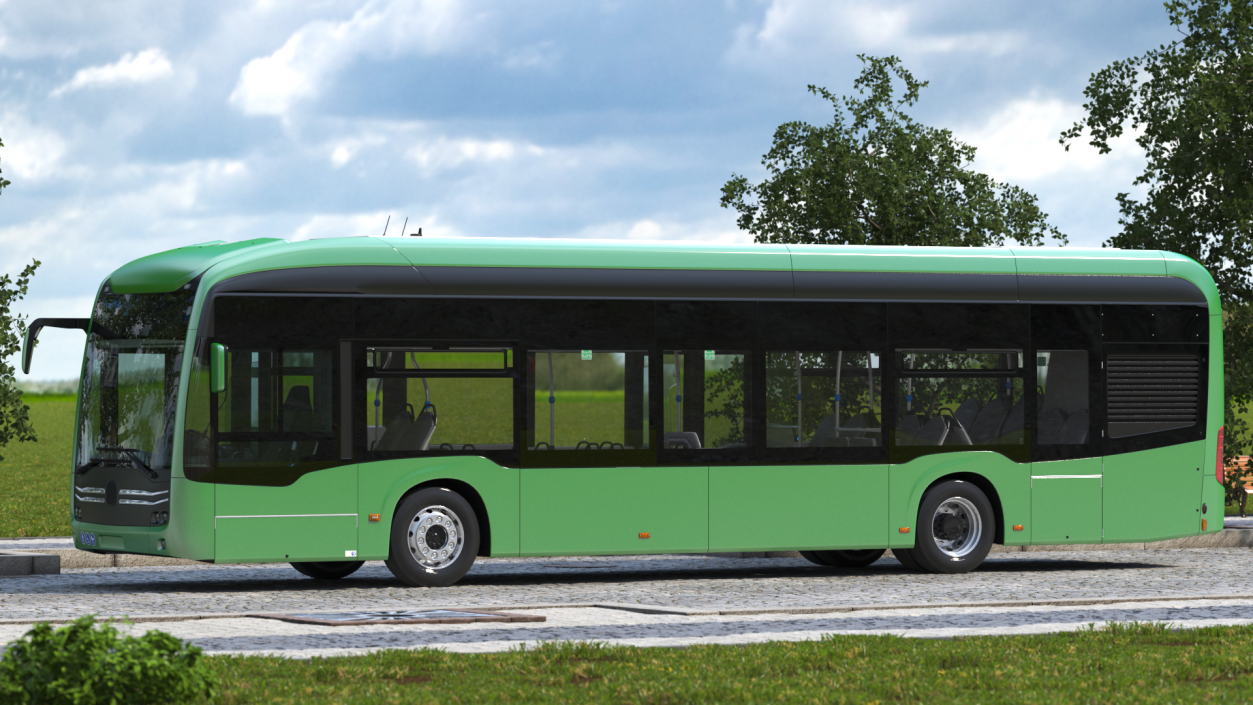 3D City Bus Two Doors model