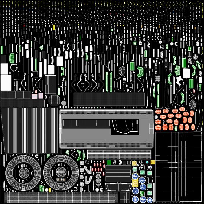 3D City Bus Two Doors model