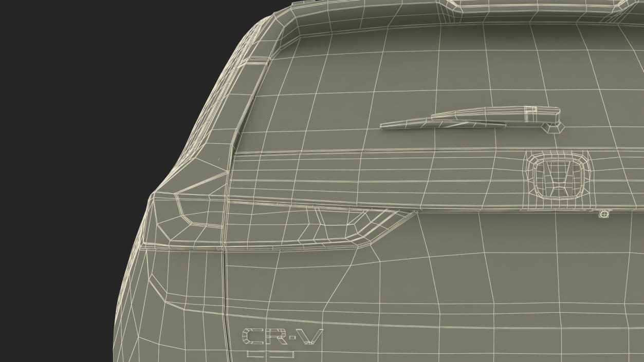 3D model 2025 Honda CR-V Red Rigged for Cinema 4D