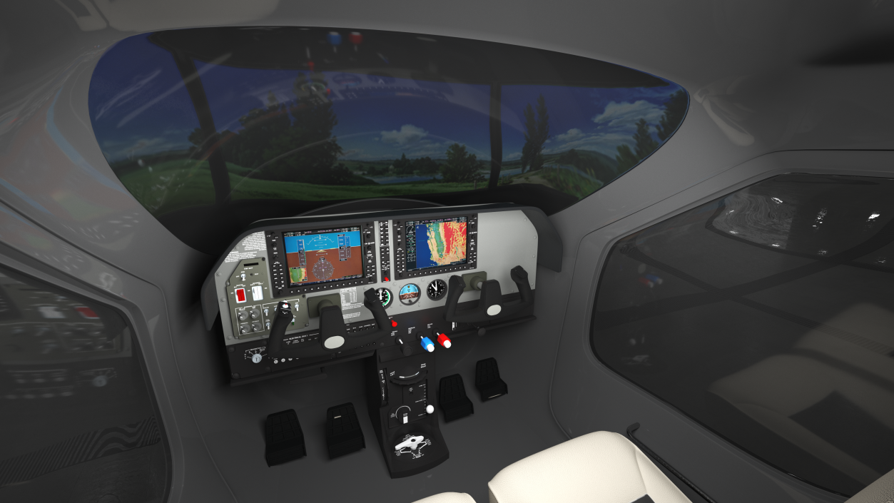 3D Flight Simulator Rigged model