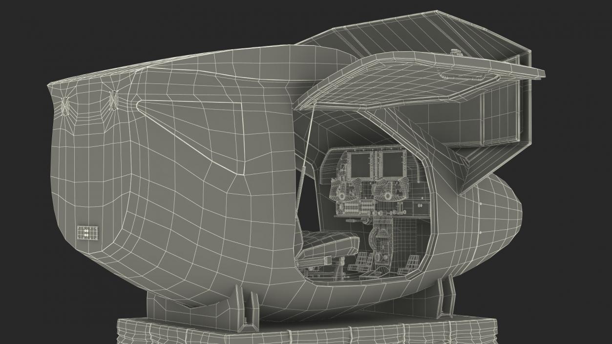 3D Flight Simulator Rigged model