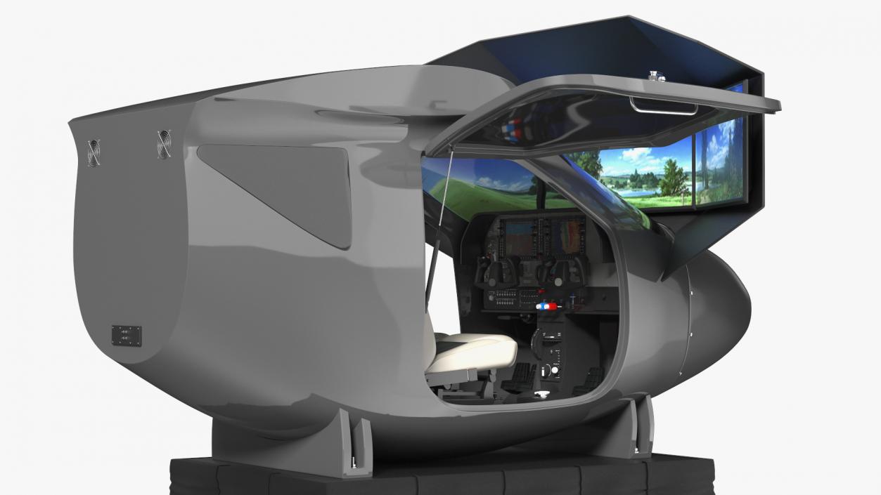 3D Flight Simulator Rigged model